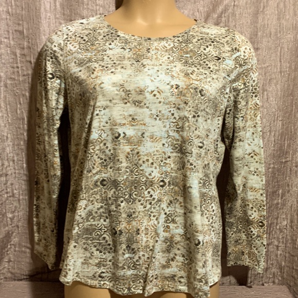 Sonoma Knit Top Blouse Cream Brown XL🌀 - Picture 1 of 13